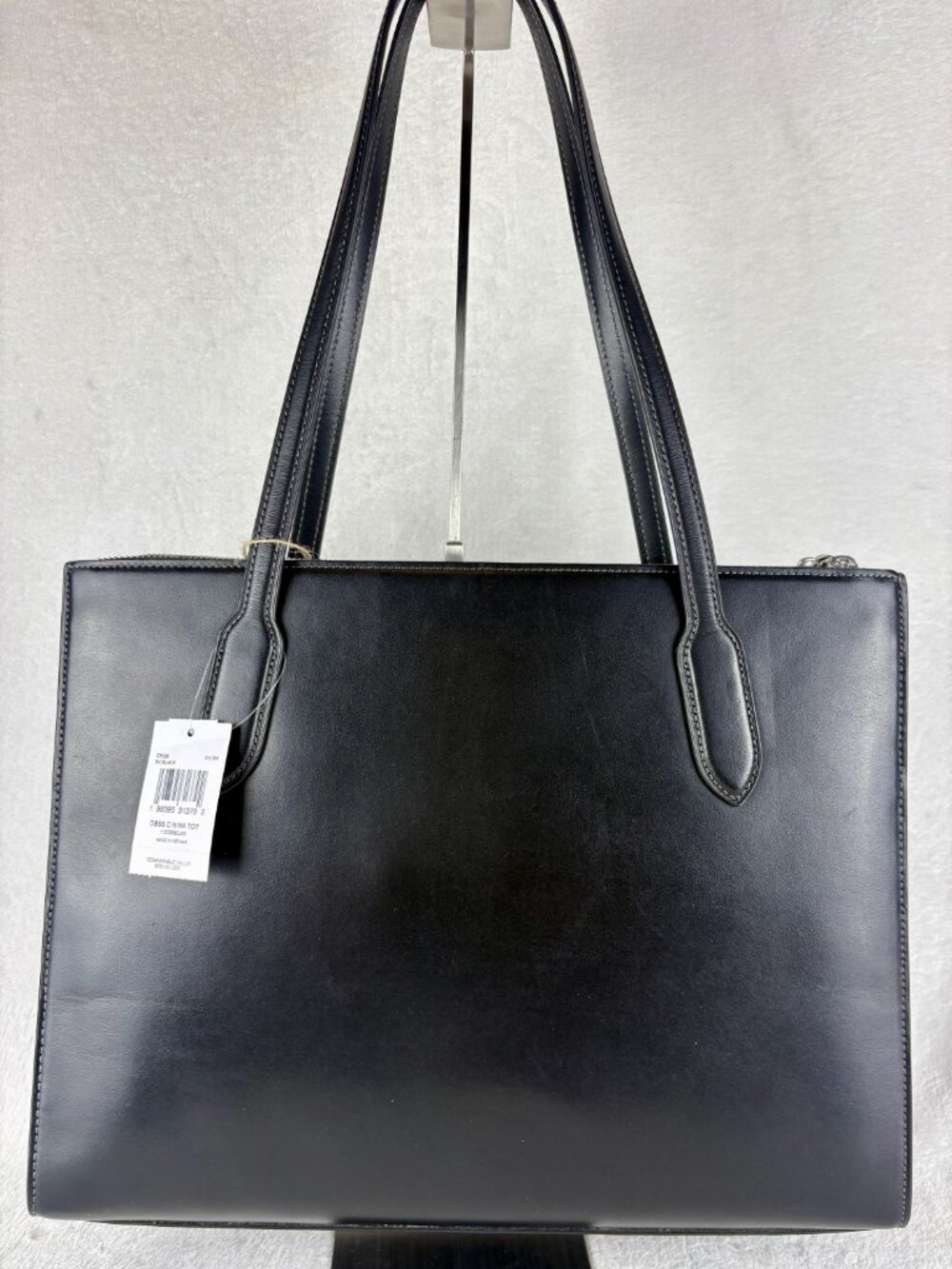 Coach NWT Nina Tote in Black Refined Leather - Picture 2 of 16